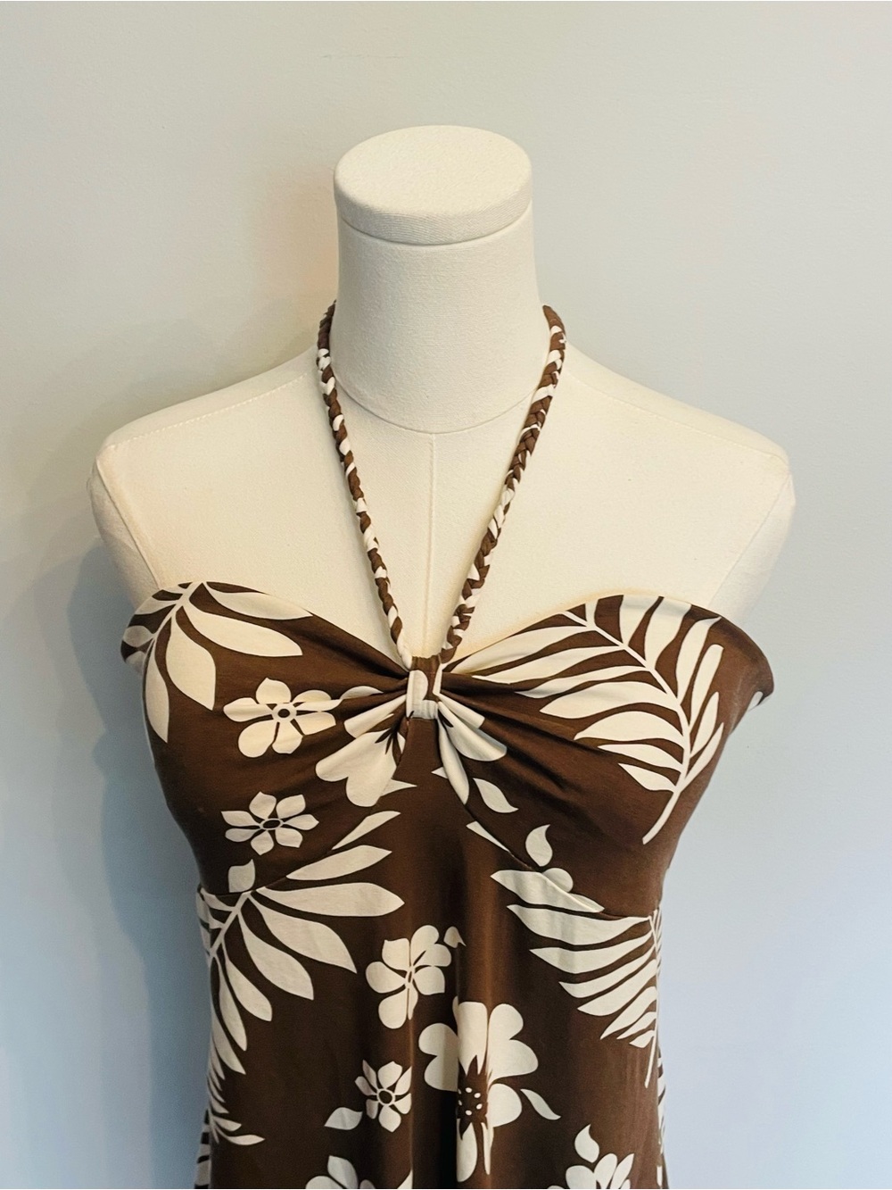 Tommy Bahama Brown and White Leaf-Print dress - Picture 7 of 11